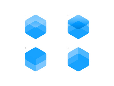 Hexagonal Shapes - Skin Hydration beauty cosmetics beauty product branding cosmetology dermatology gradient icon health app health icon hexagonal hydration identity logo mark minimalistic molecule science skin cell skincare skin care transparency water icon