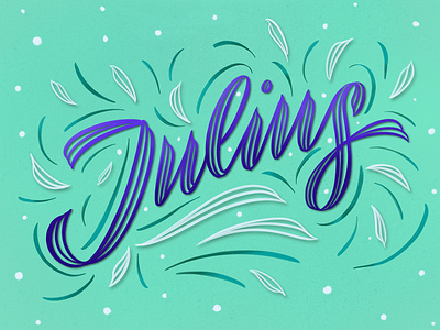 Hello, Julius!✨✨ illustration lettering name procreate spring typography