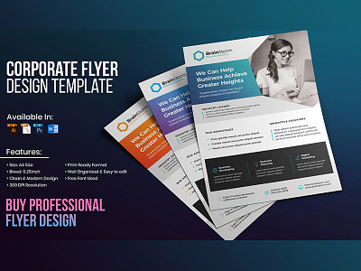 Corporate flyer design template advertisement agency branding business corporate corporate design design flyer illustration marketing