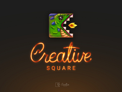 CS Logo Thing angry blaze branding brush calligraphy concept dragon fire glow hot icon illustration incadescent lettering logo mark scorched square typography