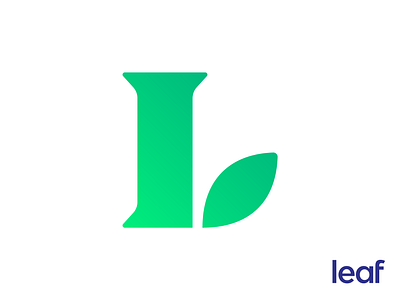 L + Leaf Logo Exploration 03 brand identity branding capital serif fresh organic tree clean green fresh nature bright letter l type text letter l type text logo mark symbol icon software tech technology app tech grid geometry tree natural grow web website company marketing