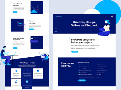 CodeRex - Services agency colorful concept contact design illustraion page services typogaphy ui ux website
