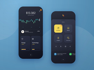 Stock Market App UI Research analytics app dash graph investment market mobile prediction stock trading ui ux