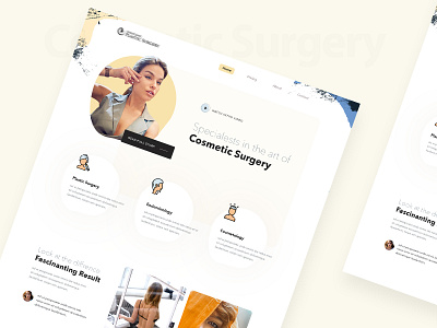 Surgery: Botox: Cosmetic Surgery Landing Page botox branding clean clean creative cosmetic cosmetics technology design landing page modern plastic surgery ui uidesign webdesigner website design