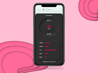 Air Quality Index - Neumorphism air air quality app clean clean design design flat interface ios minimal mobile mockup quality ui