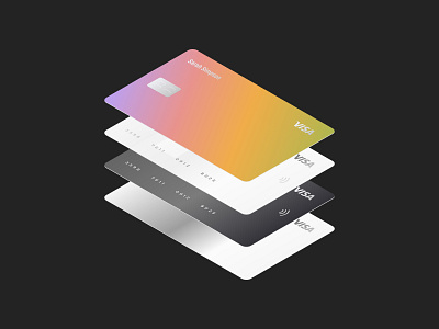 Smart Credit Cards banking cards clean ui figma illustration