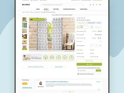 Blinds- E Commerce Website ecommerce shipping uidesign uxdesign website design websites