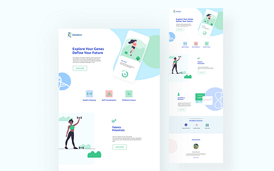 003/100 daily ui landing page medical design app daily 100 challenge daily ui daily ui 003 dailyui design illustration landing page landing page design ui ux vector web website design