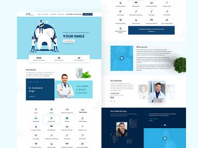 D32thedentalcare design homepage sketch website