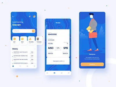 Post office application android app application concept design design app home illustraion ios mail mobile mobile app design mobile ui post ui uidesign uiux ux uxdesign web
