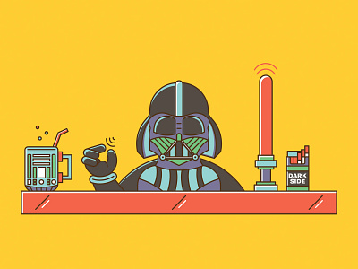 DARTH 2d artwork character design creative digital flat illustration line minimal vector