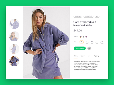 E-Commerce Shop (Single Item) — daily UI 012 buy challenge concept content daily ui dailyui design digital e comerce e commerce ecommerce flat market shop ui web