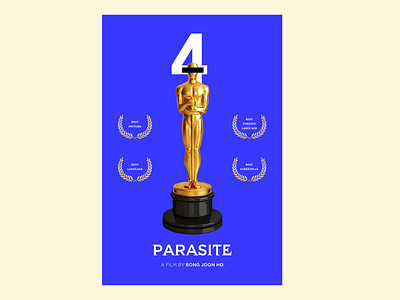 Parasite Awards- Minimal poster awards awwwards badges bestpicture blue boog joon ho director film latest minimal poster movie poster oscar oscarday oscarday oscarstatue parasite trending whiteandblack