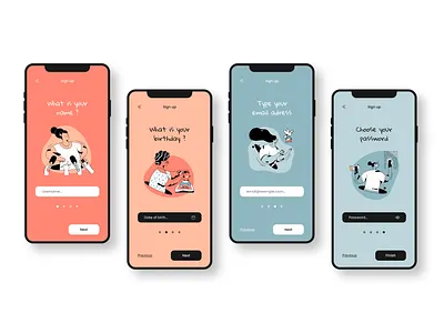 Daily UI #1 - Sign up colors dailyui dailyui 001 dailyuichallenge illustration mobile app mobile ui sign up signup ui ui mobile uidesign