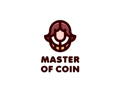 Master of Coin Logo bank brand branding business coin fairy tale head illustration label lastspark legend line logo logotype man mark master middle ages money outline