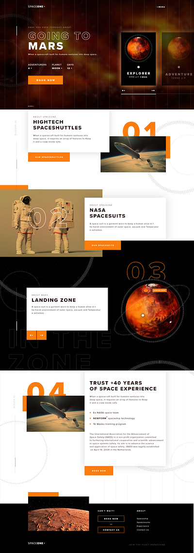 SPACEONE Webdesign adobe xd idea typography ui ux webdesign website
