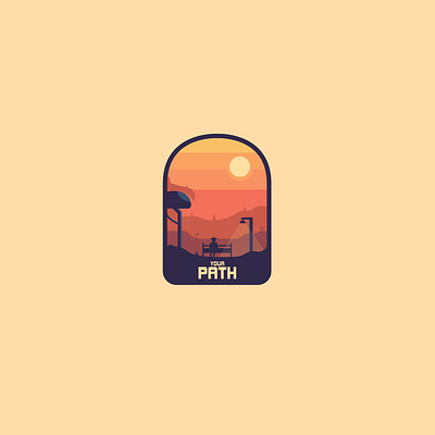 Your Path Badge icon illustration vector