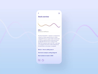 Stock overview UI micro interaction animation app banking bankingapp chart fintech graph indicator linear micro minimal mobile motion stock trading ui ux wave