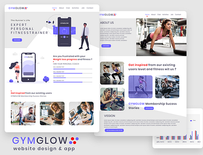 Fitness/Health/GYM website Design dribbble best shot fitness hello dribble new designer