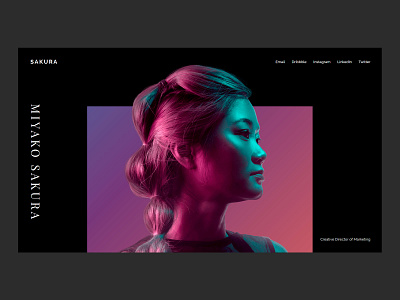 SAKURA - Minimal HTML/CSS Portfolio Theme animation animation 2d branding css css animation cv flat html javascript ui ux