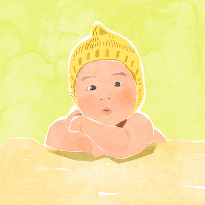 Baby baby illustration procreate watercolor