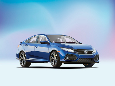 Honda Civic 2020 branding car illustration civic design flat graphic graphic design graphics honda honda car honda civic honda civic 2020 illustration ilustracion modern vector