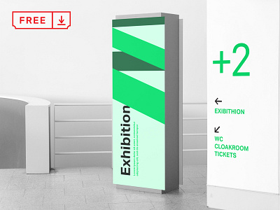 Indoor Signage Mockup branding design download free freebie identity indoor logo mockup psd signage stationery
