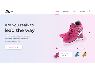 Sport Shoe design figma ui web