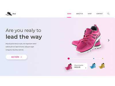 Sport Shoe design figma ui web