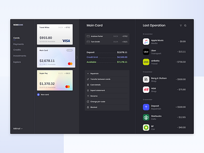 Cards. Desktop Bank Concept bank banking cards deposit design desktop finance fintech investing pay payments transaction ui ux