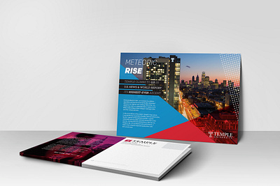 Meteoric Rise Postcard direct mail higher education philadelphia postcard print print design