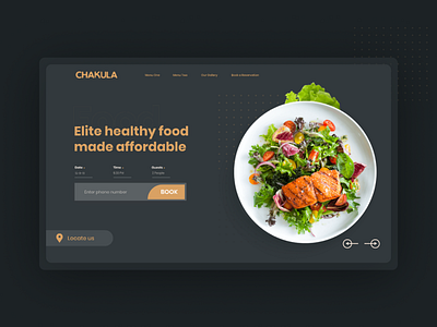 Restaurant Landing Page app dark ui figma figmaafrica food illustration landing page resturant ui uiux ux