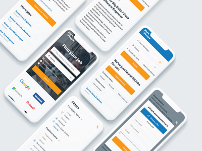 Job finding portal "Work to people" | Mobile UI 2020 design dribbble figma find job interface iphone x job finder jobs mobile mobile design mobile ui simple site site design ui uiux webdesign website work