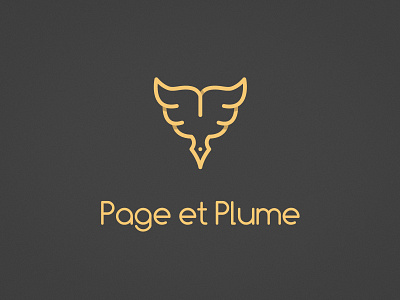 Page et Plume - Logo redesign book bookshop bookstore feather logo pencil redesign