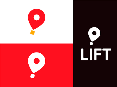 Lift Logo Branding balloon logo brand identity branding branding identity concept dailylogo dailylogochallenge dibbble flat hot air balloon letter lift logo logodesign modern pin logo red symbol vector yellow