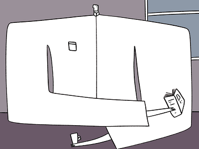 Man with book and coffee book coffee illustration man