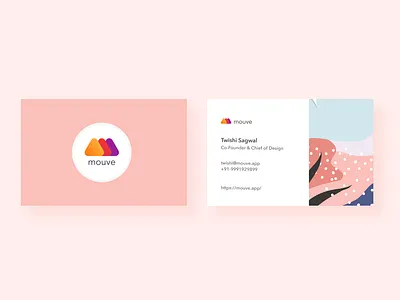 Mouve Business card branding business illustraion mouve ui