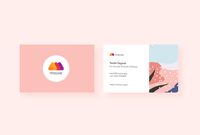 Mouve Business card branding business illustraion mouve ui