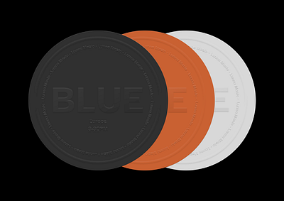 BLUE design emblem emboss embossed embossing emotion graphic design invite giveaway likeforlike minimal minimalism minimalist minimalistic orange poster a day retro simple design