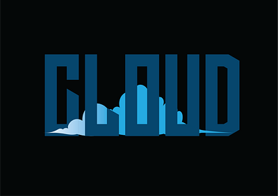 Cloud design illustration typography