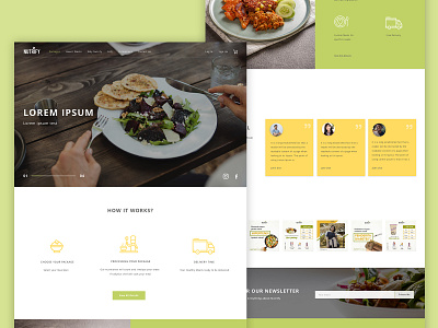 Nutrify Homepage catering colors design designer digital food graphic design healthy ui uidesign uiux ux uxdesign web website