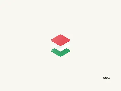 Tag-Flag Series - Italia copy double sense flag flat icon icon set isometric italia italy metaphor oblique project series tag ui