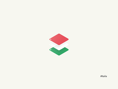 Tag-Flag Series - Italia copy double sense flag flat icon icon set isometric italia italy metaphor oblique project series tag ui