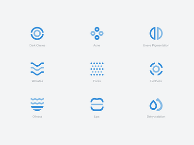 My Skin Fitness - Category Icons abstract ai analytics app artificial intelligence beauty category clean cosmetic graph health icon interaction ios medical mobile ui product design sketch skin skincare