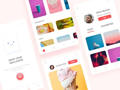 Social Wallpaper App Mockup android app android app design android app development app app design appdesign application applicationdesign graphic design graphicdesign ui ui ux ui design uidesign uiux ux ux ui ux design uxdesign uxui