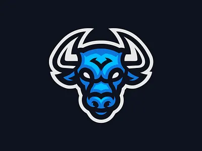 Azure Bulls bull horn illustration logo mascot ox taurus