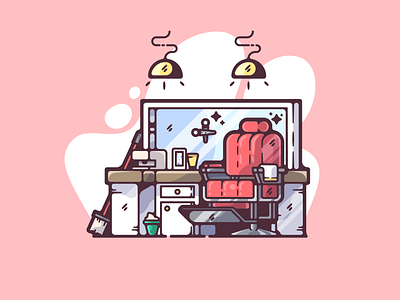 Barber Shop adobe art barber cartoon clean color creative designer dribbble flat graphic graphic design hair illustration illustrator modern portfolio shot simple