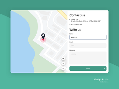 DailyUI–028 contact us dailyui dailyui 028