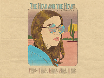 The Head And The Heart band poster gig poster illustration photoshop texture truegrit vintage