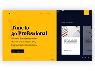 "AITE" Professional Landing Page clean colors interface landing page design landingpage minimal promo simple uiuxdesign webdesign website